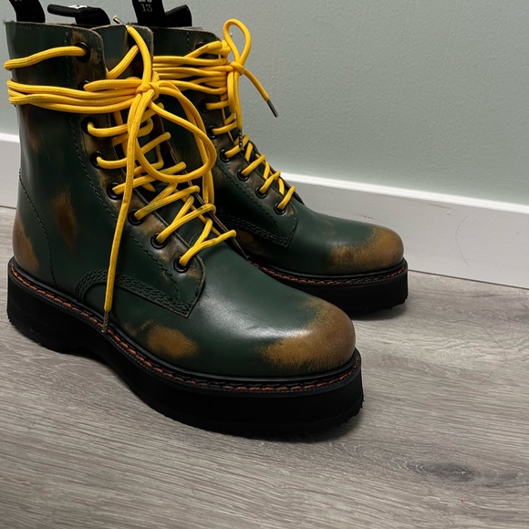 R13 Stack Boot - Hunter Green Remove. Size 10 IT 40 - Picture 8 of 15